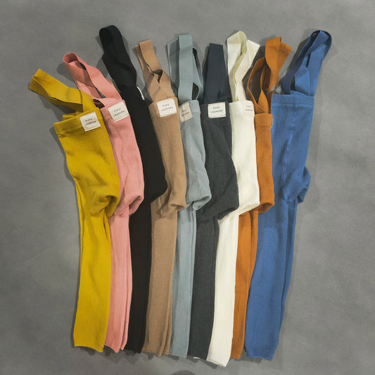 Premium Soft Baby Cropped Trousers High Waist Suspenders For 1 To 3 Years Unisex - ToylandEU