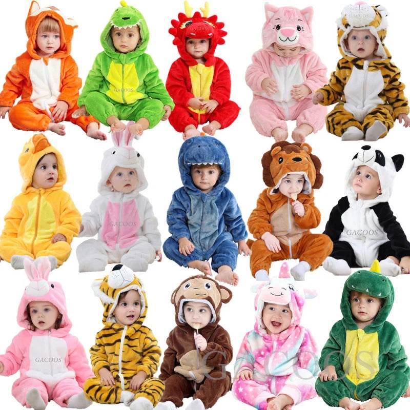 Premium Soft Baby Rompers Hooded Winter Flannel Lined For 1 To 3 Year Olds Unisex Daily Wear - ToylandEU