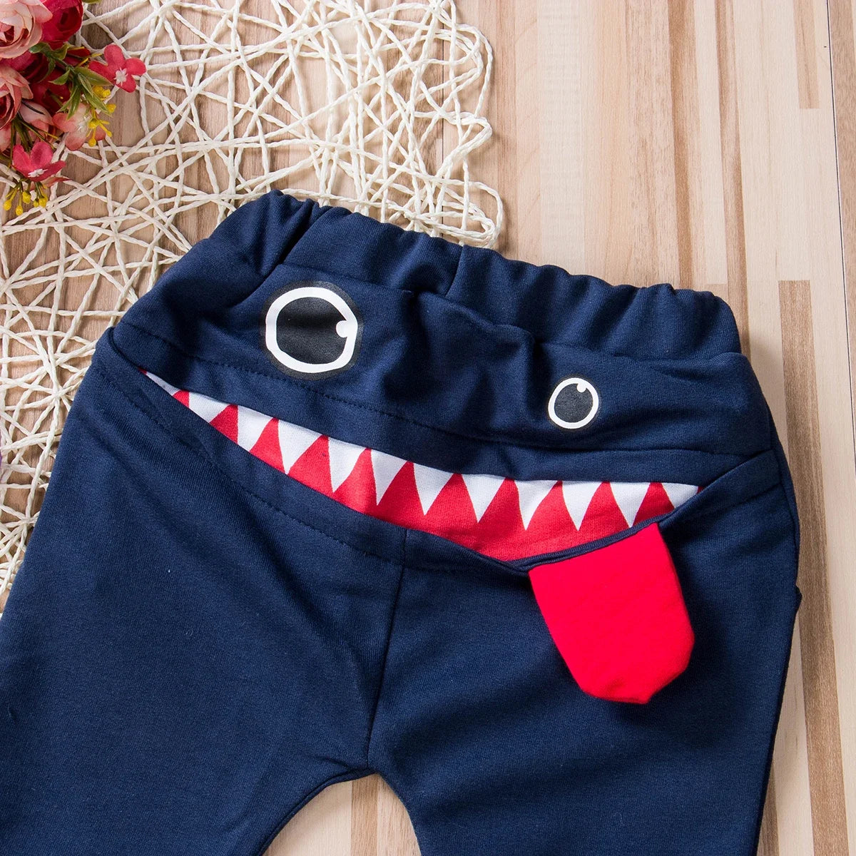 Premium Soft Baby Toddler Pants Cartoon Monster Design Elastic Waist For Boys And Girls - ToylandEU