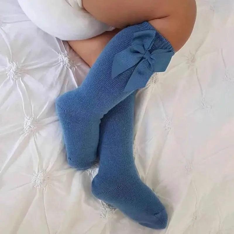  Premium Soft Cotton Knee High Socks Big Bow Toyland EU -  ToylandEU™