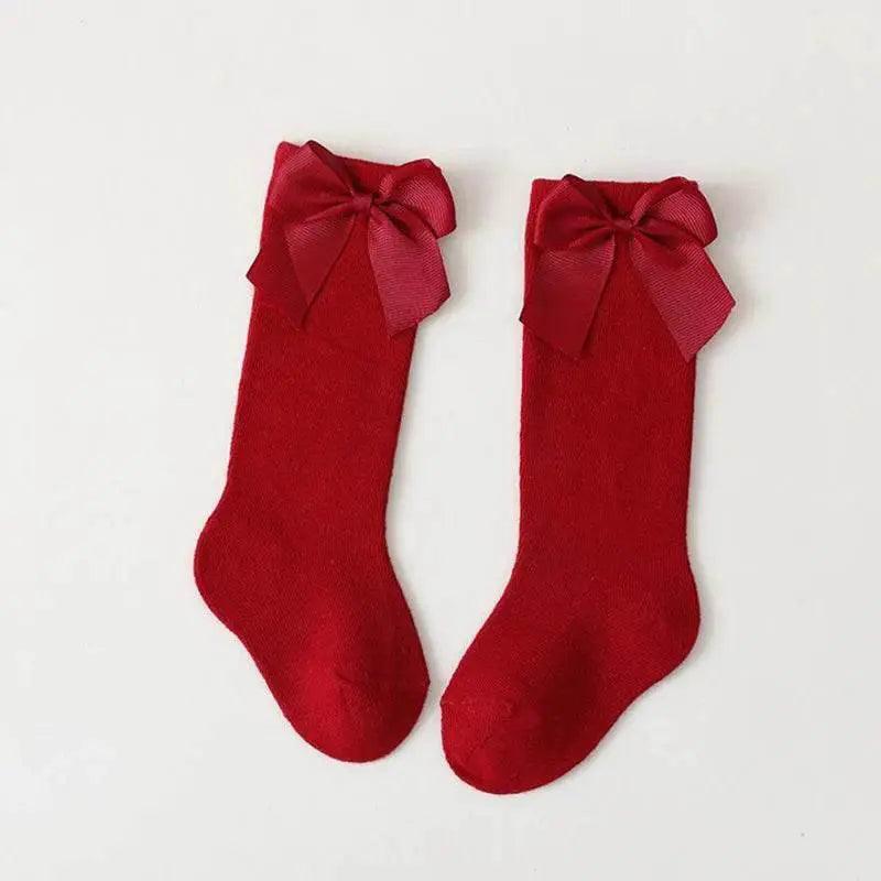  Premium Soft Cotton Knee High Socks Big Bow Toyland EU -  ToylandEU™