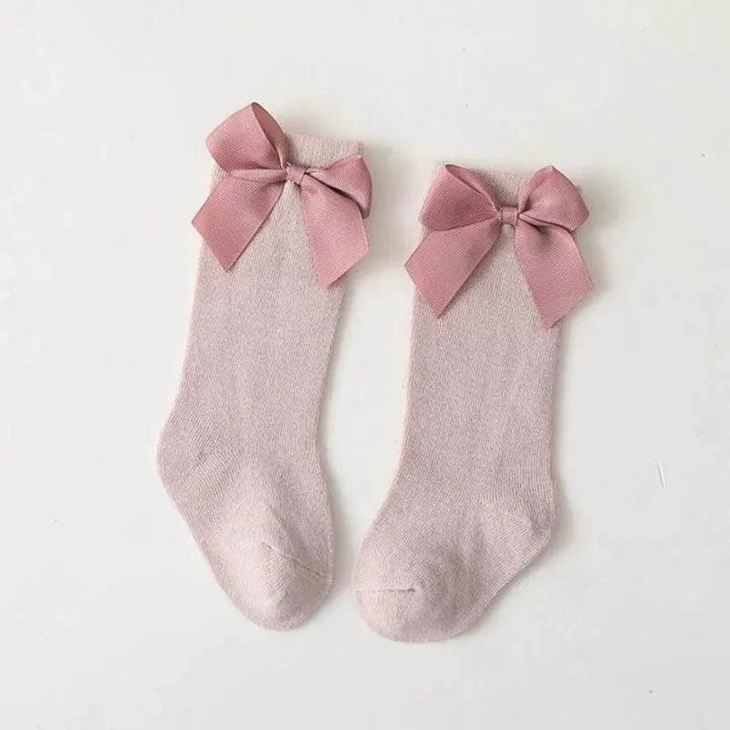  Premium Soft Cotton Knee High Socks Big Bow Toyland EU -  ToylandEU™
