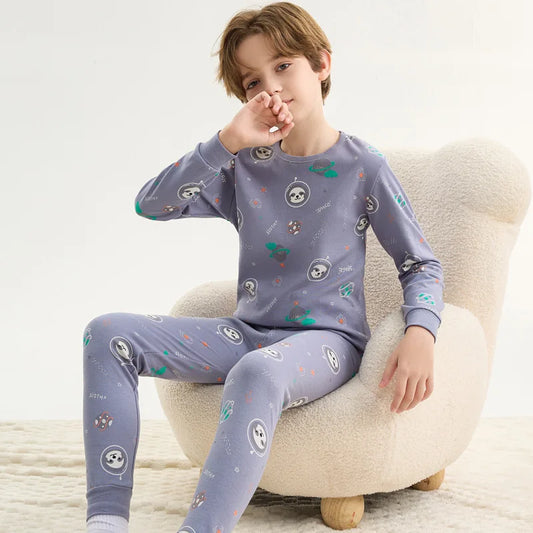 Premium Soft Cotton Sleepwear Pajama Sets For Kids Unisex Long Sleeve Autumn Comfort Ages 2 To 14 - ToylandEU