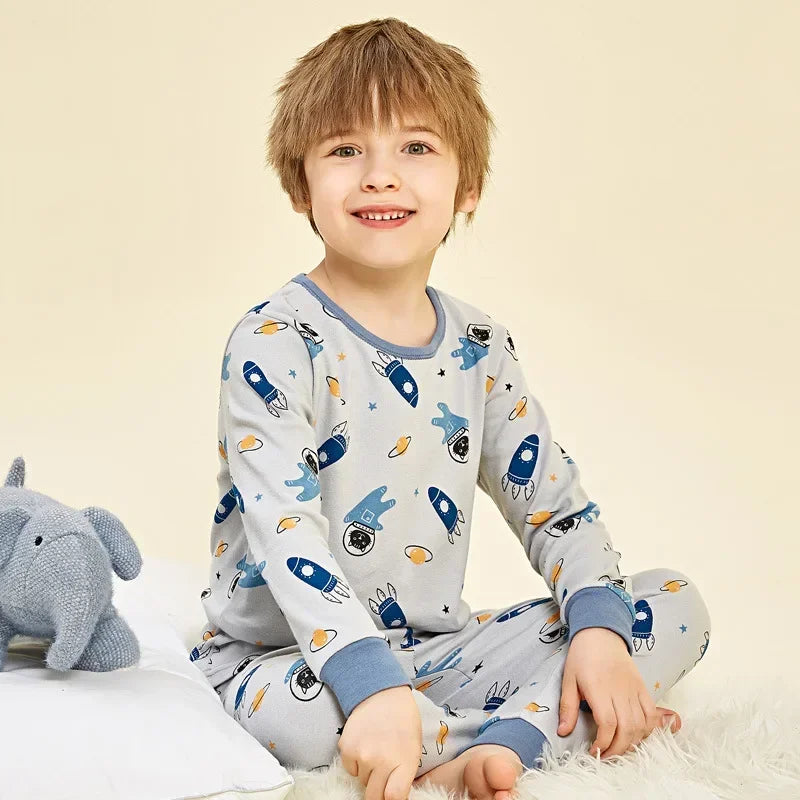 Premium Soft Cotton Sleepwear Pajama Sets For Kids Unisex Long Sleeve Autumn Comfort Ages 2 To 14 - ToylandEU