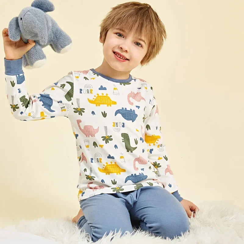 Premium Soft Cotton Sleepwear Pajama Sets For Kids Unisex Long Sleeve Autumn Comfort Ages 2 To 14 - ToylandEU