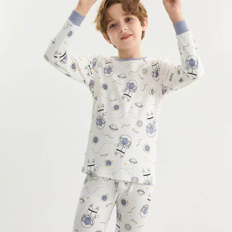 Premium Soft Cotton Sleepwear Pajama Sets For Kids Unisex Long Sleeve Autumn Comfort Ages 2 To 14 - ToylandEU