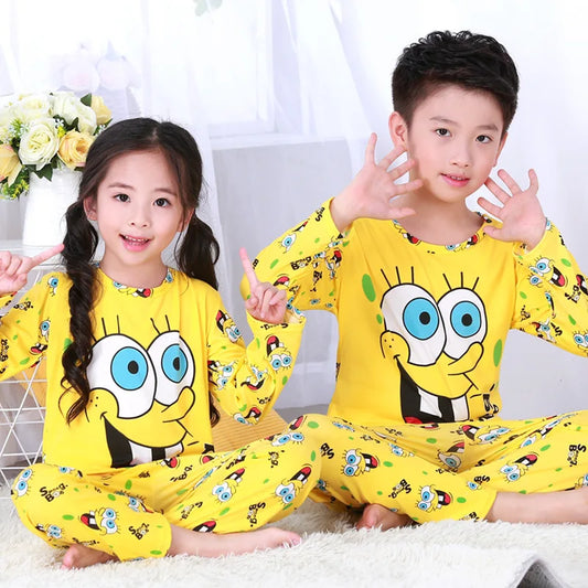 Premium Soft Cozy Pajama Sets Cartoon Print Two Piece Sleepwear Ages Four To Six Unisex - ToylandEU