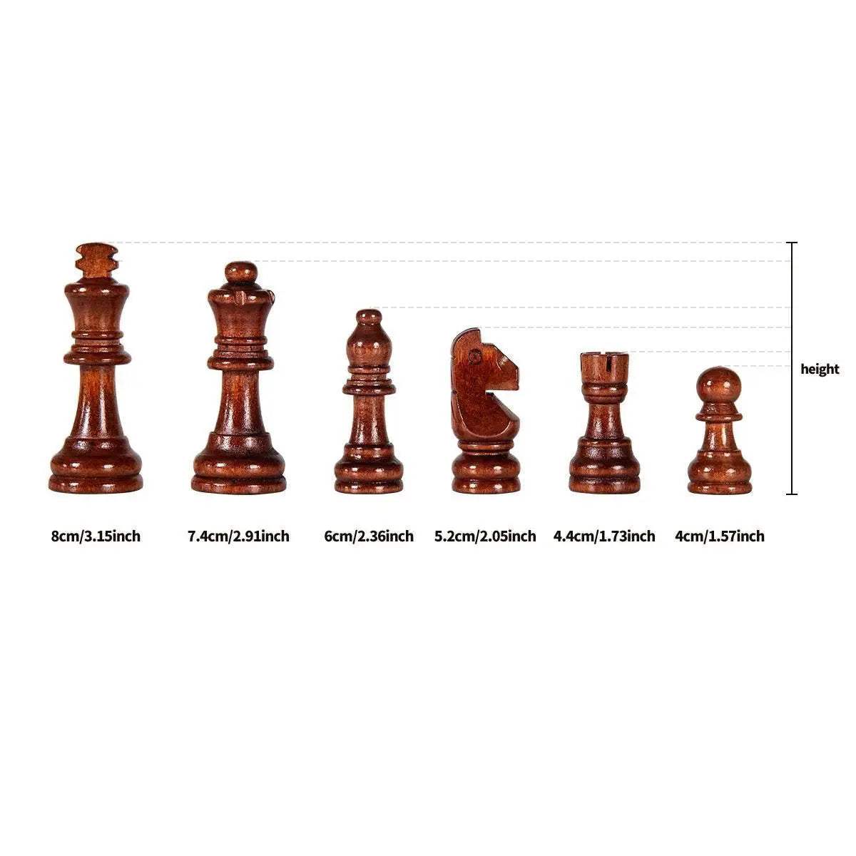 Premium Solid Wood Chess Set with Folding Board and Family-Friendly Design - ToylandEU
