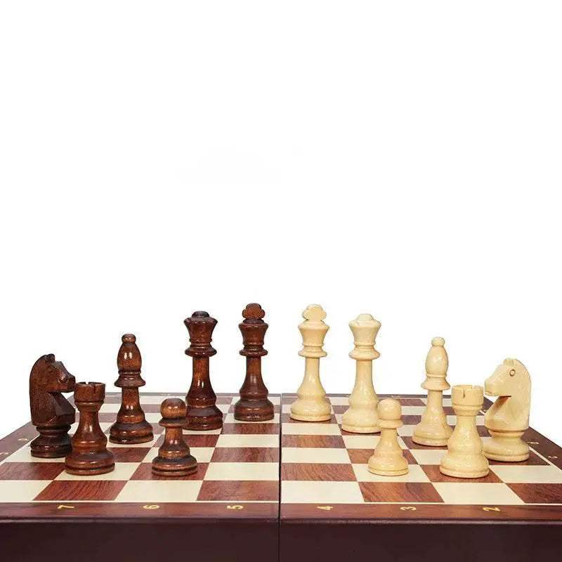 Premium Solid Wood Chess Set with Folding Board and Family-Friendly Design - ToylandEU
