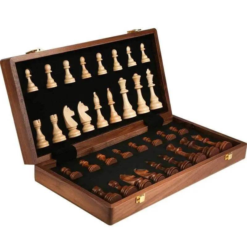 Premium Solid Wood Chess Set with Folding Board and Family-Friendly Design - ToylandEU