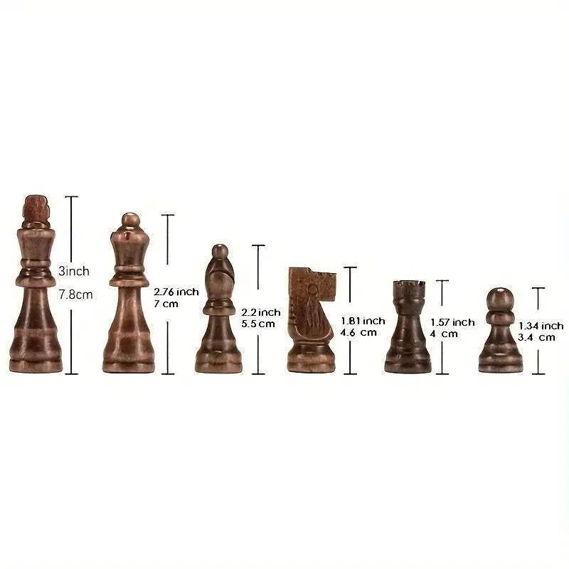 Premium Solid Wood Chess Set with Large Drawer Storage Ideal for Gift and Home Decoration - ToylandEU