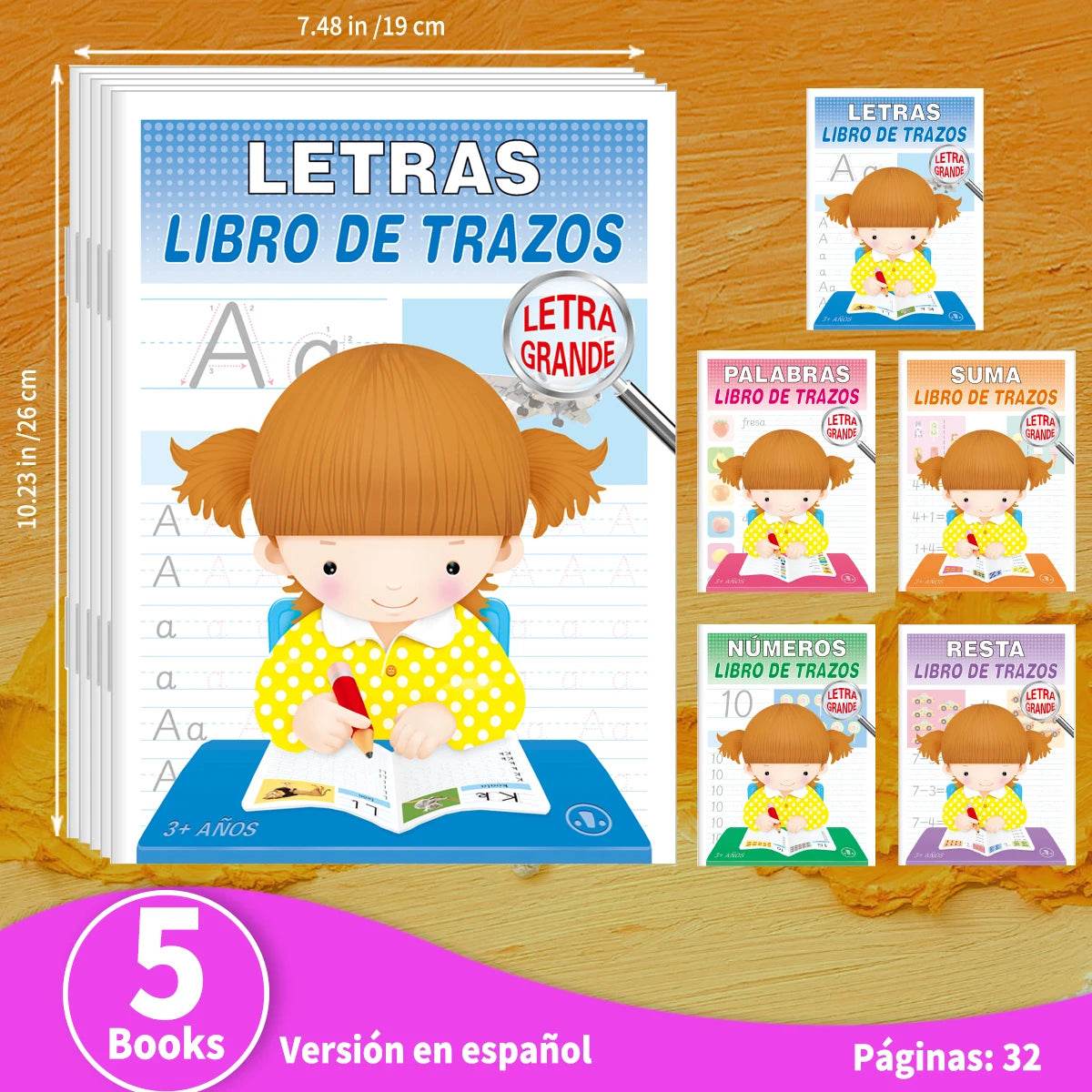 Premium Spanish Letter Tracing Books Five Book Set For Kids - ToylandEU