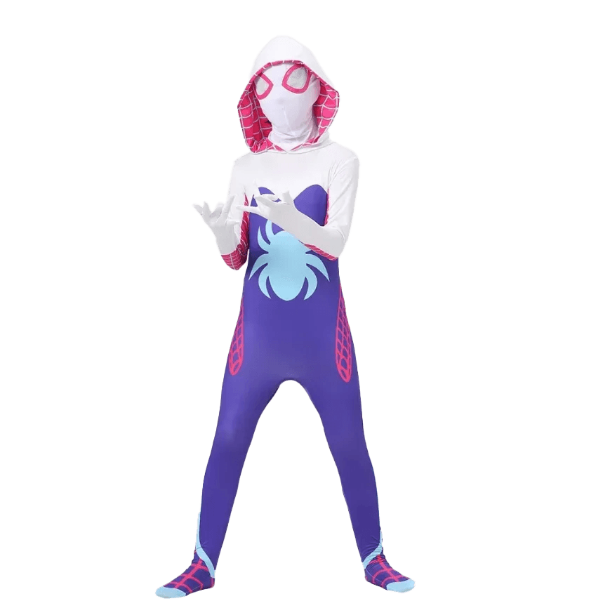 Premium Spider Costume Spandex Jumpsuit Headgear For Kids - ToylandEU