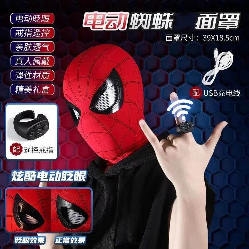 Premium Spider Man Mask Movable Eyes Remote Control Adults - ToylandEU