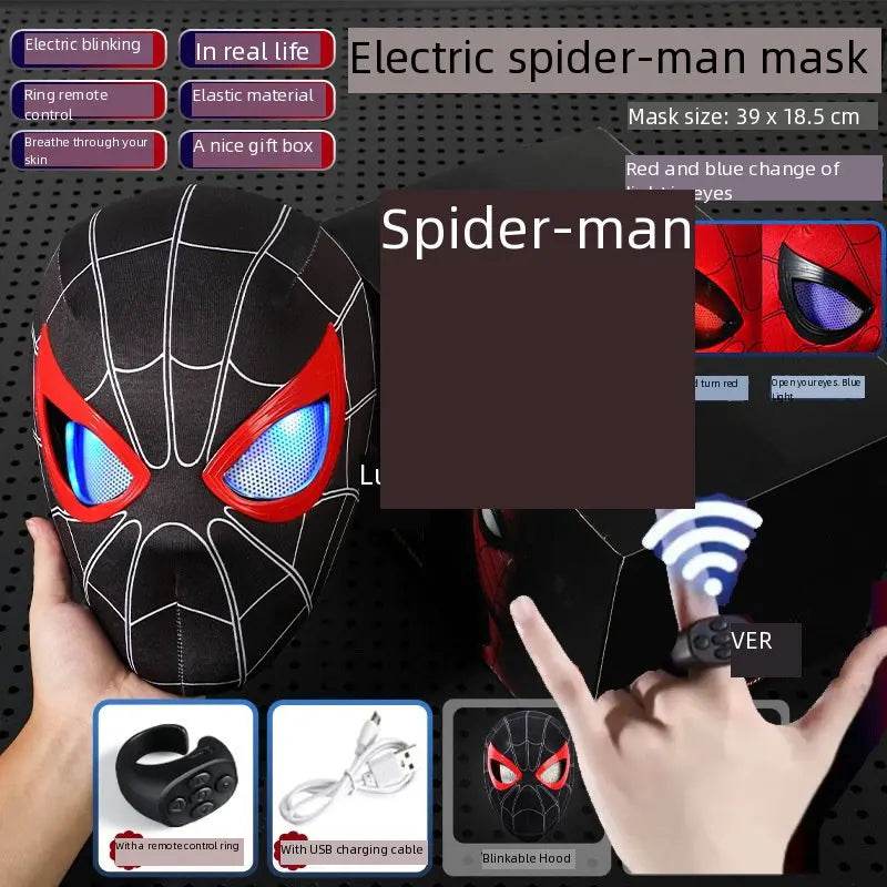 Premium Spiderman Mask Cosplay Moving Eyes For Adults - ToylandEU