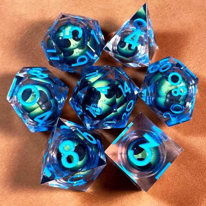 Premium Spinning Dragon Eye DnD Dice Set with Unique Fidget Design for Dungeons and Dragons Enthusiasts - ToylandEU