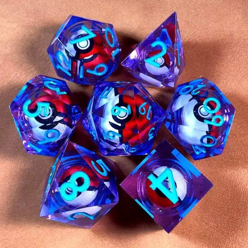 Premium Spinning Dragon Eye DnD Dice Set with Unique Fidget Design for Dungeons and Dragons Enthusiasts - ToylandEU