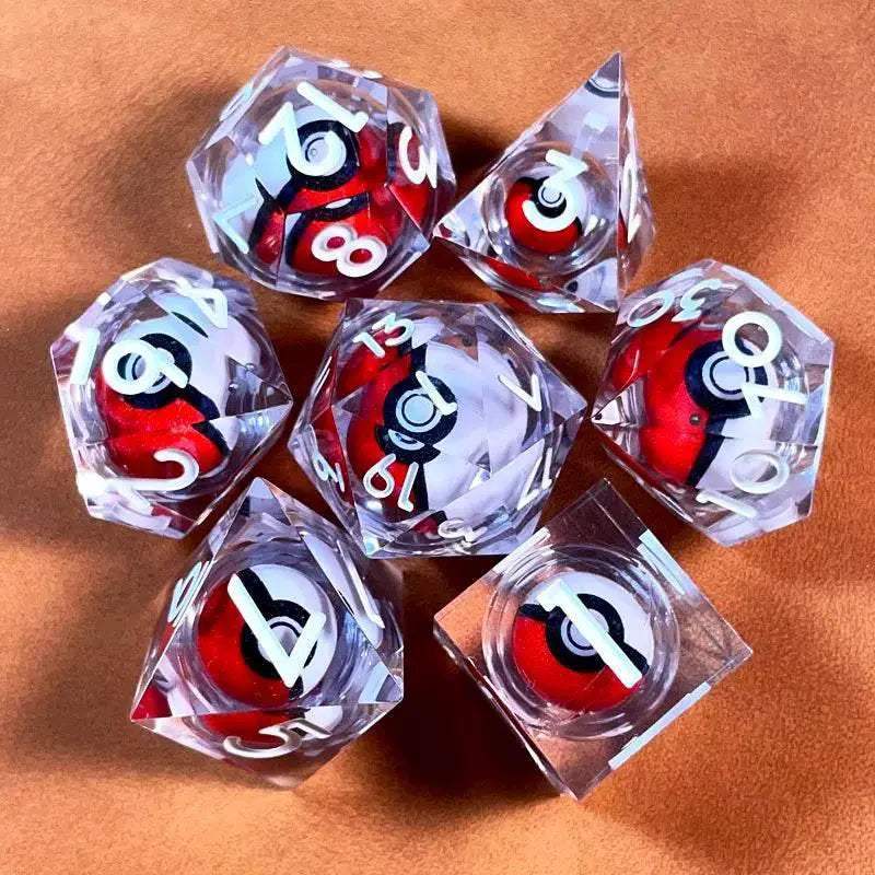 Premium Spinning Dragon Eye DnD Dice Set with Unique Fidget Design for Dungeons and Dragons Enthusiasts - ToylandEU