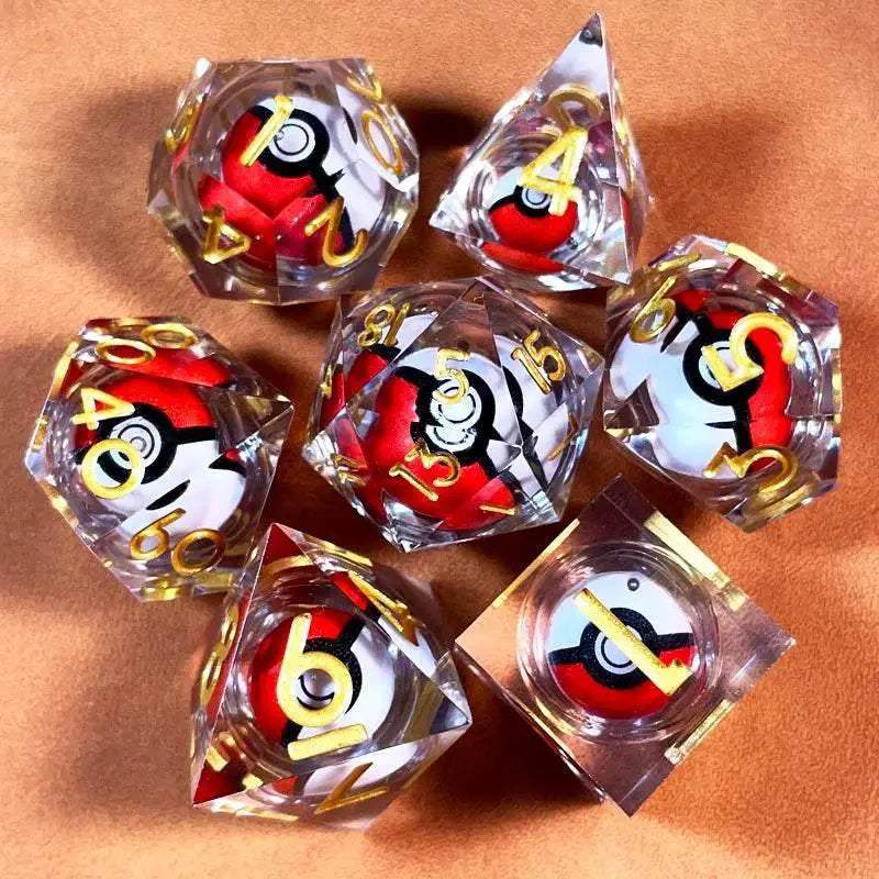 Premium Spinning Dragon Eye DnD Dice Set with Unique Fidget Design for Dungeons and Dragons Enthusiasts - ToylandEU
