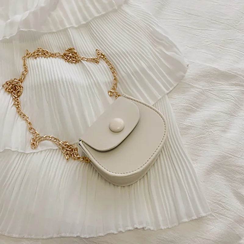 Premium Stylish Kids PU Leather Shoulder Bag Chain Accent With Mini Coin Purse For Girls Ages 4 To 6 - ToylandEU