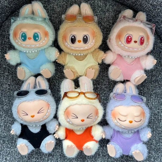 Premium Summer Beachwear Swimsuit Outfit for 15-17cm Dolls with Stylish Vest for Collectors and Display Labubu - ToylandEU