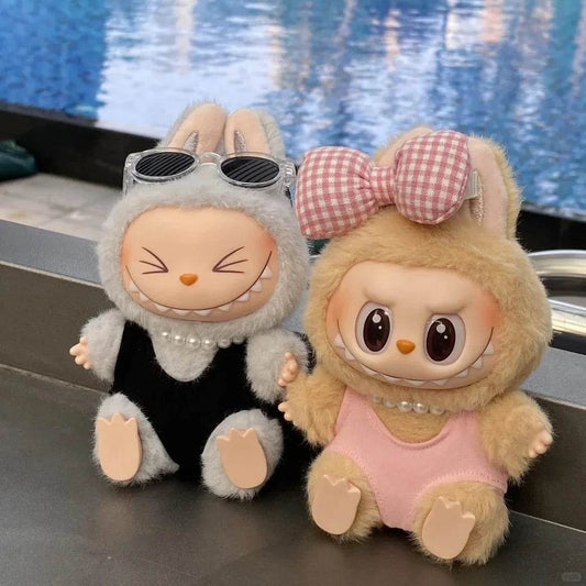 Premium Summer Beachwear Swimsuit Outfit for 15-17cm Dolls with Stylish Vest for Collectors and Display Labubu - ToylandEU