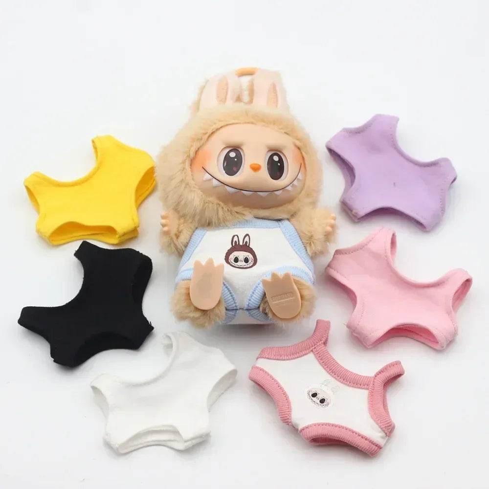 Premium Summer Beachwear Swimsuit Outfit for 15-17cm Dolls with Stylish Vest for Collectors and Display Labubu - ToylandEU