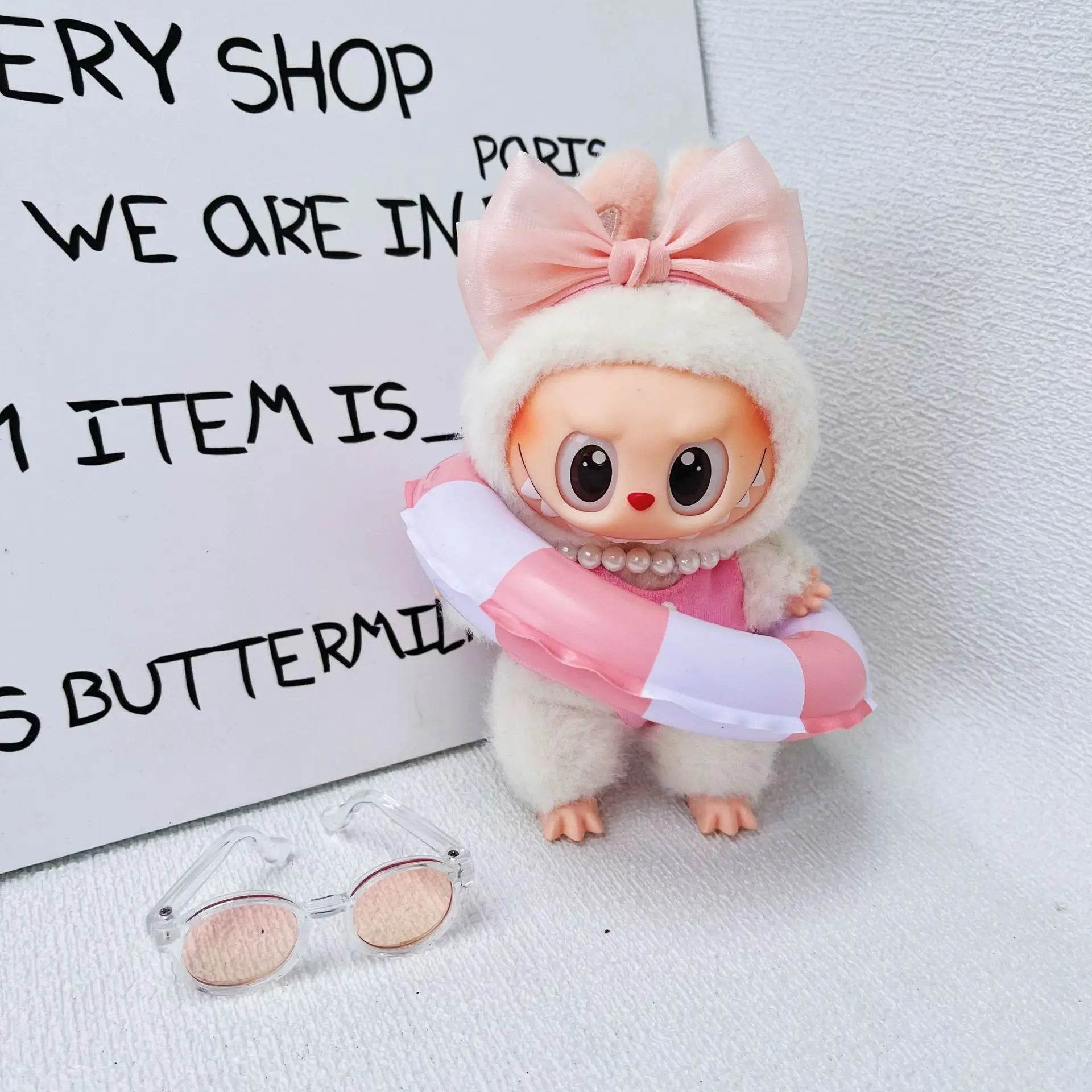 Premium Summer Daisy Swimwear Set For 17cm Labubu Doll - ToylandEU