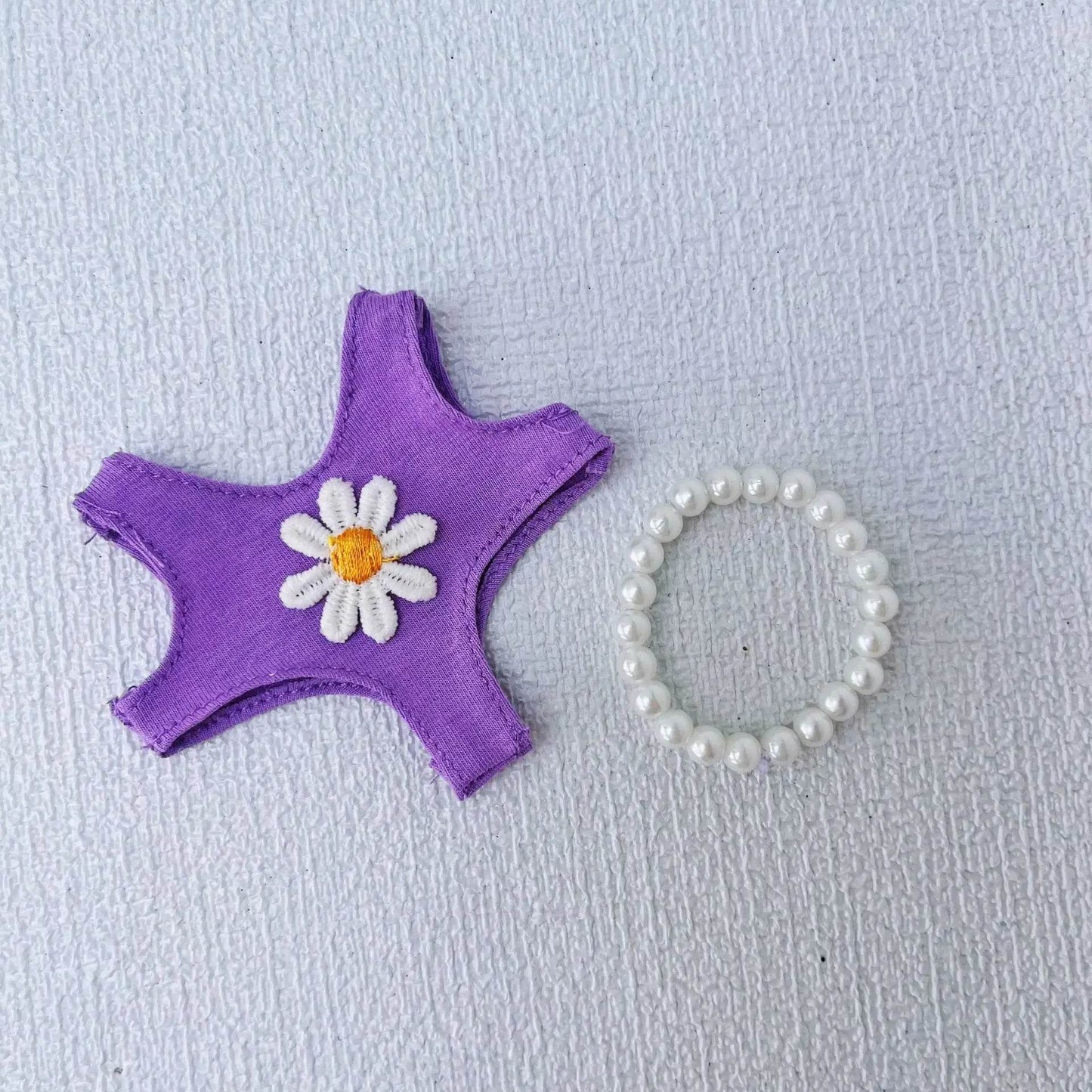 Premium Summer Daisy Swimwear Set For 17cm Labubu Doll - ToylandEU