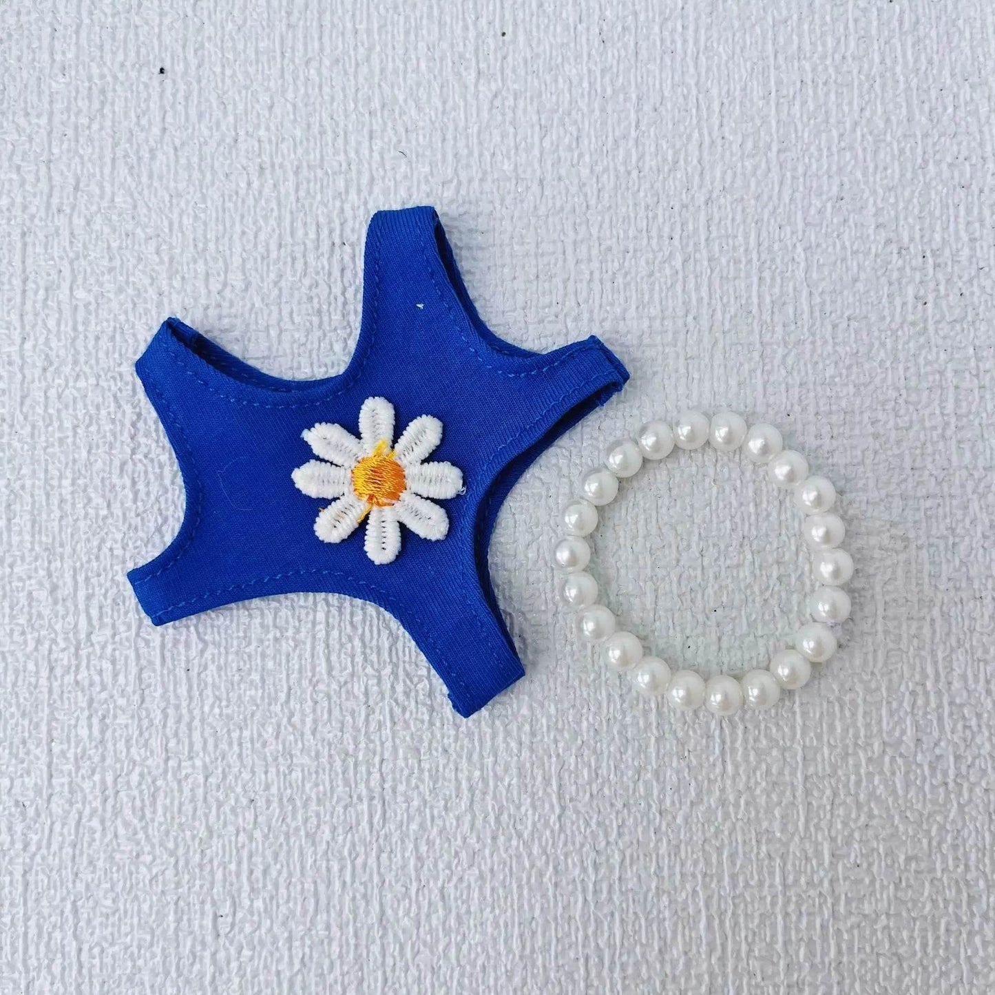 Premium Summer Daisy Swimwear Set For 17cm Labubu Doll - ToylandEU