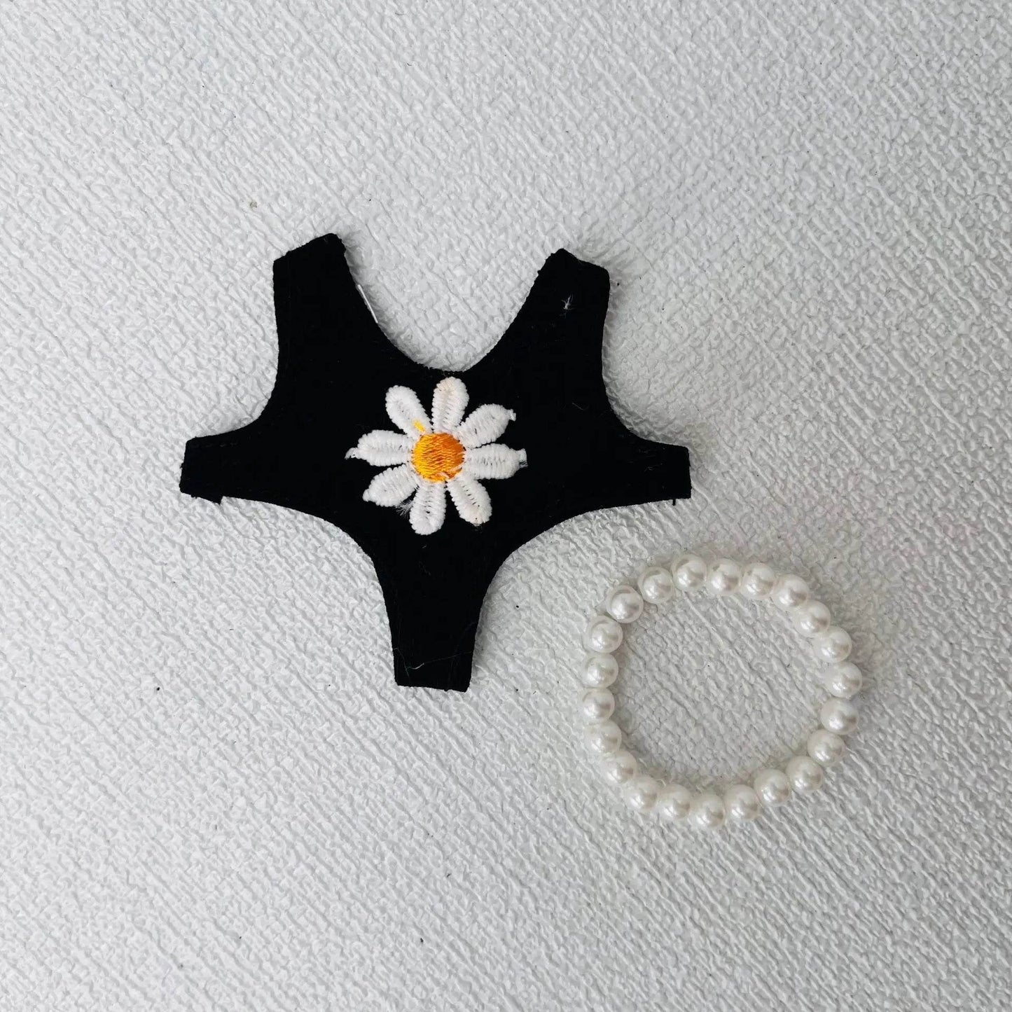 Premium Summer Daisy Swimwear Set For 17cm Labubu Doll - ToylandEU