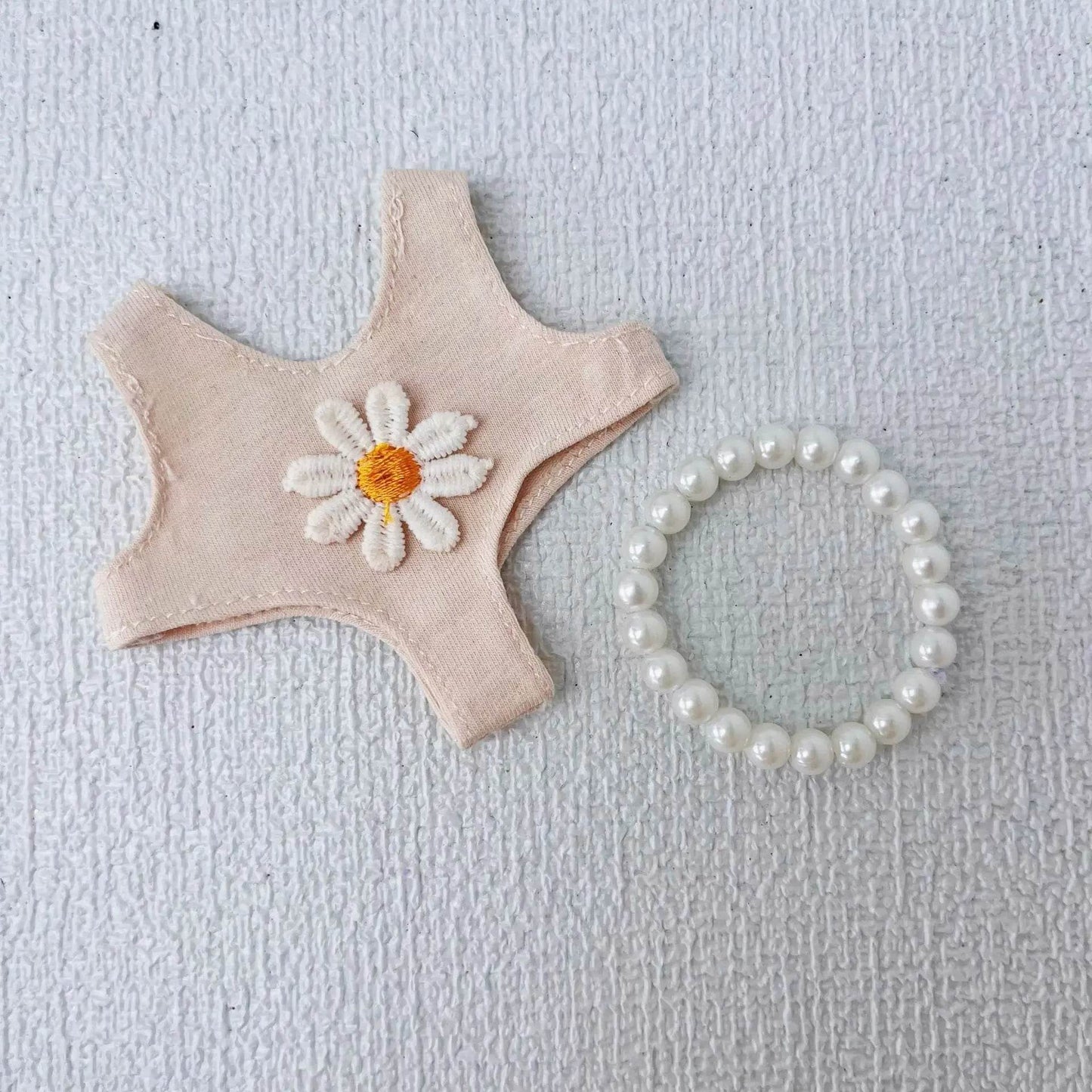 Premium Summer Daisy Swimwear Set For 17cm Labubu Doll - ToylandEU