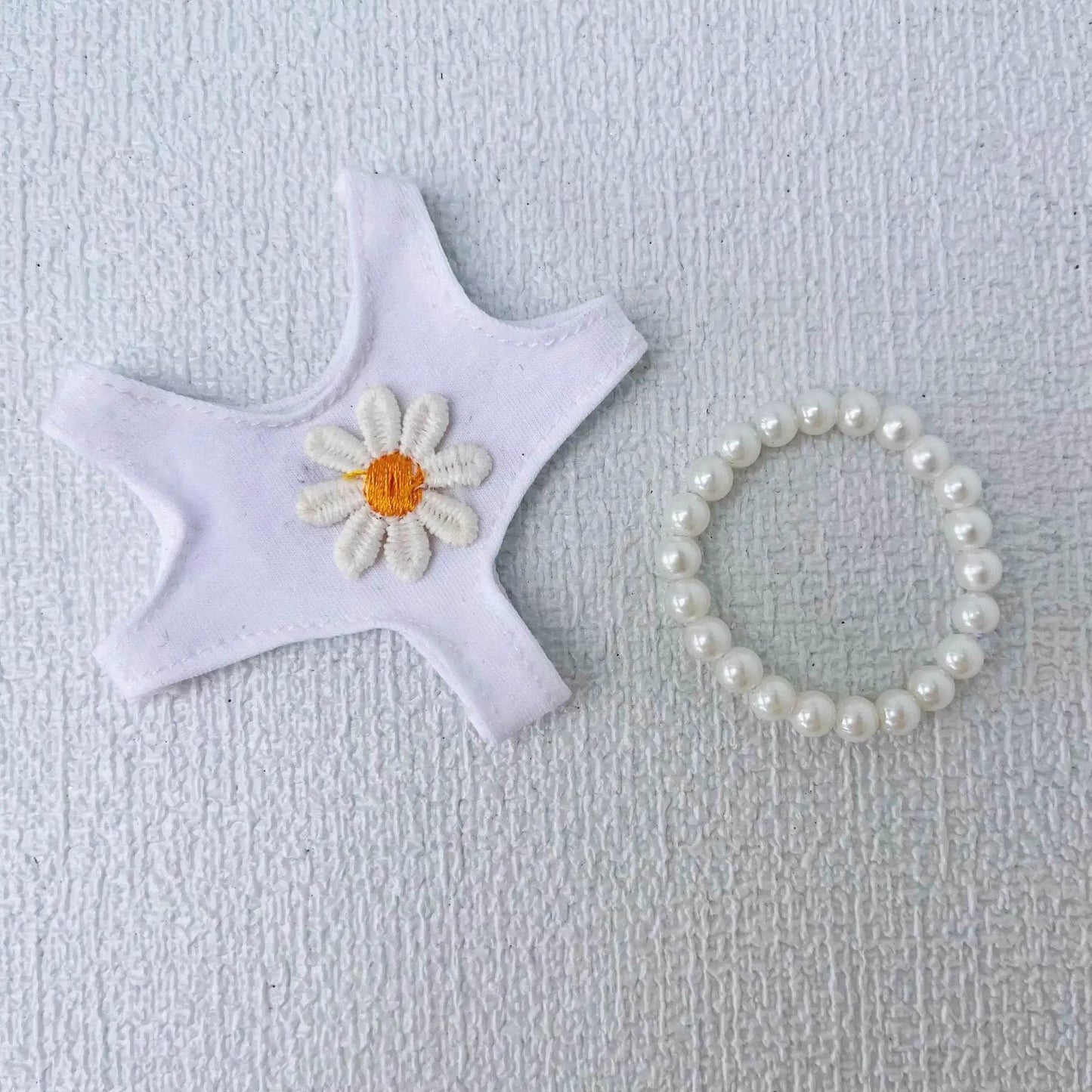 Premium Summer Daisy Swimwear Set For 17cm Labubu Doll - ToylandEU