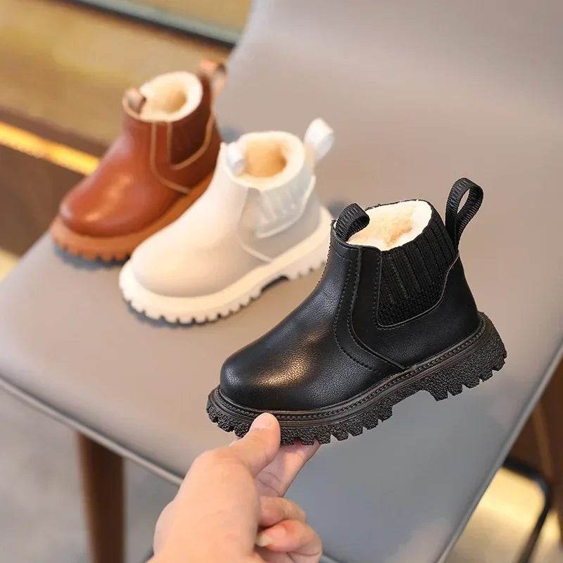 Premium Super Warm Kids Ankle Boots PU Leather For Kids - ToylandEU