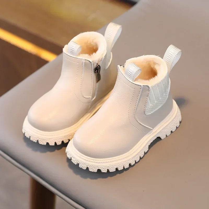 Premium Super Warm Kids Ankle Boots PU Leather For Kids - ToylandEU