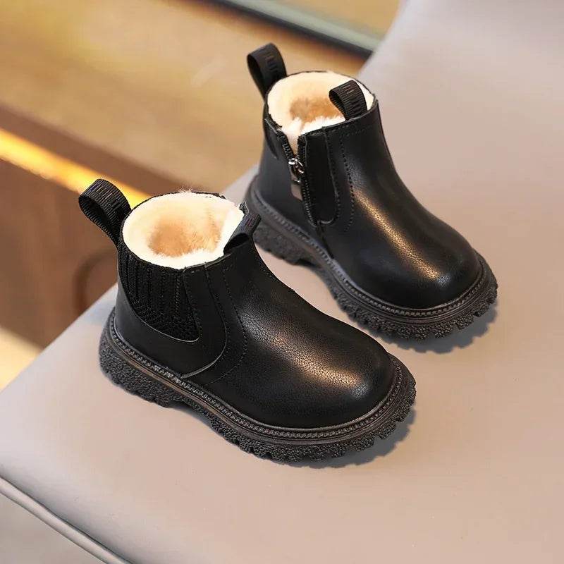 Premium Super Warm Kids Ankle Boots PU Leather For Kids - ToylandEU