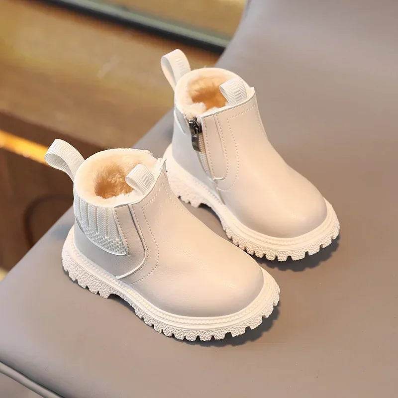 Premium Super Warm Kids Ankle Boots PU Leather For Kids - ToylandEU