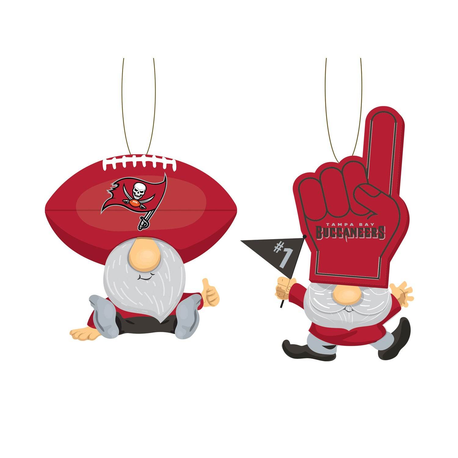 Premium Tampa Bay Buccaneers Ornament Gnome Fans 2 Pack - ToylandEU