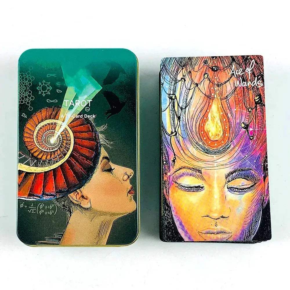 Premium Tarot Cards 78 Card Tin Box Divination Family Game - ToylandEU