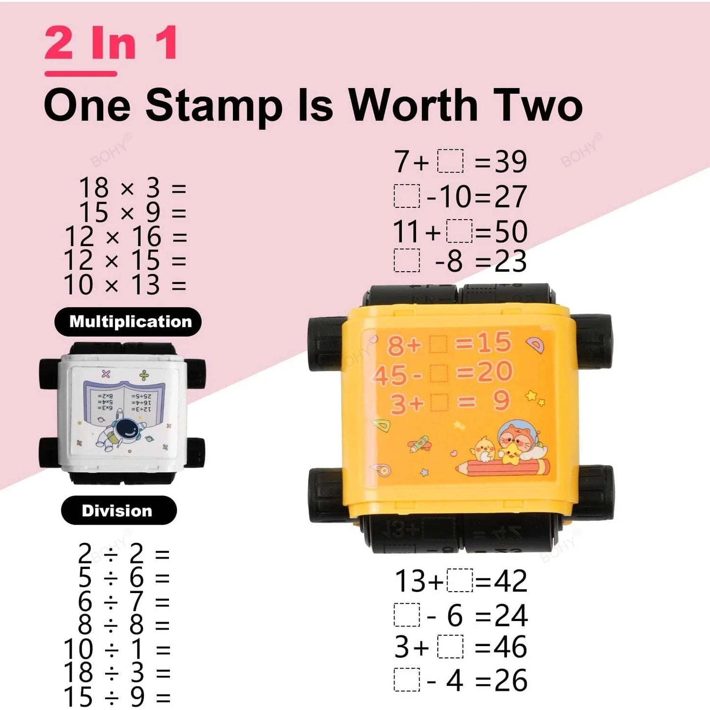 Premium Teaching Stamp 2 In 1 Fill In The Blank Roller For Math Practice In Classrooms - ToylandEU