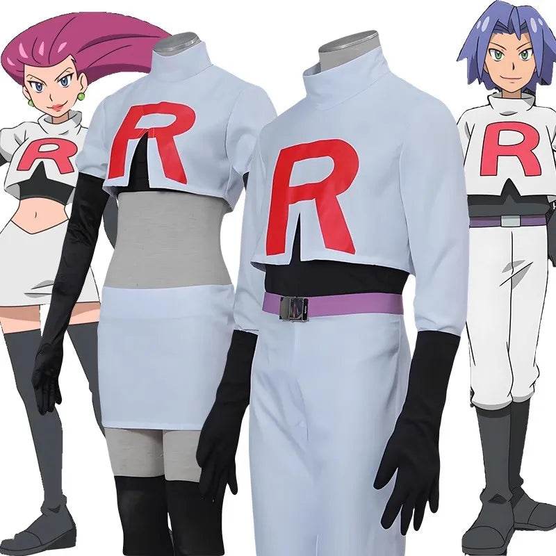 Premium Team Rocket Cosplay Costume Full Set Unisex - ToylandEU