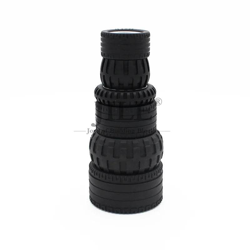 Premium Technic Wheel Hub Set With Black Tire DIY Bricks - ToylandEU