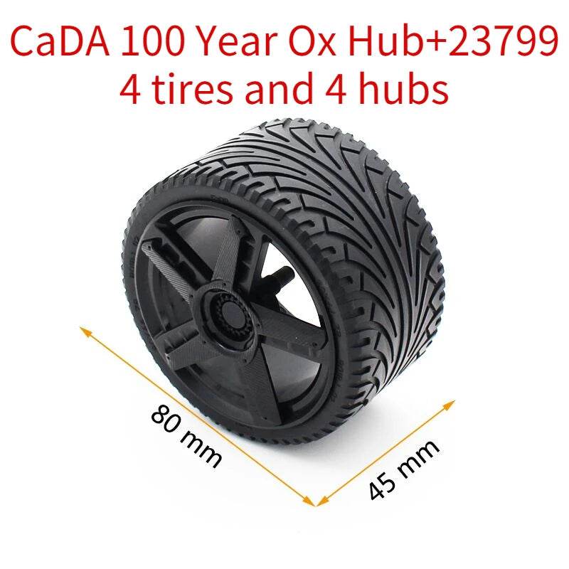 Premium Technic Wheel Hub Set With Black Tire DIY Bricks - ToylandEU