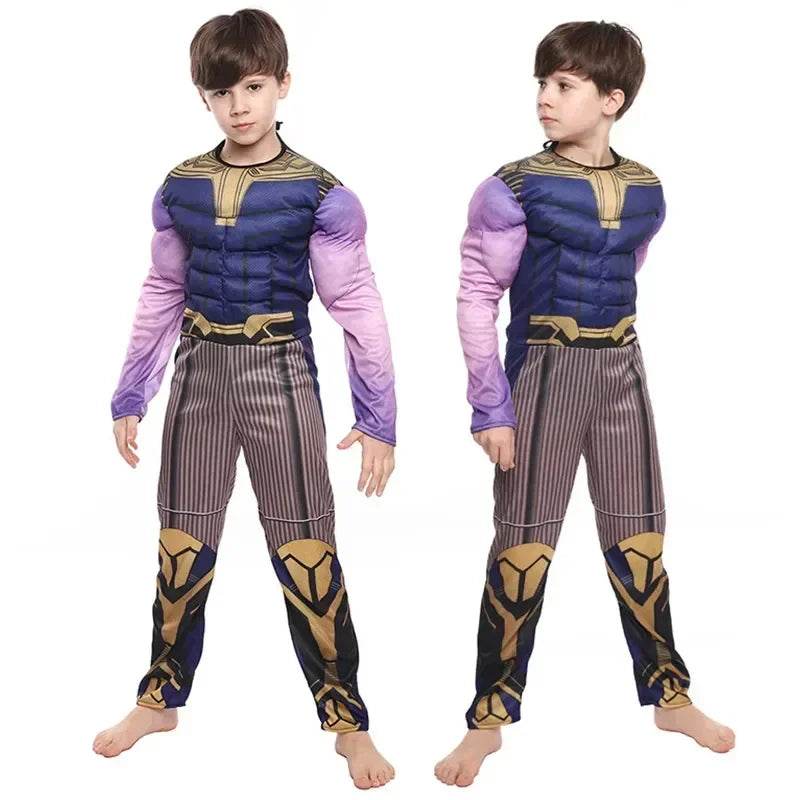 Premium Thanos Cosplay Costume Muscle Bodysuit For Kids - ToylandEU