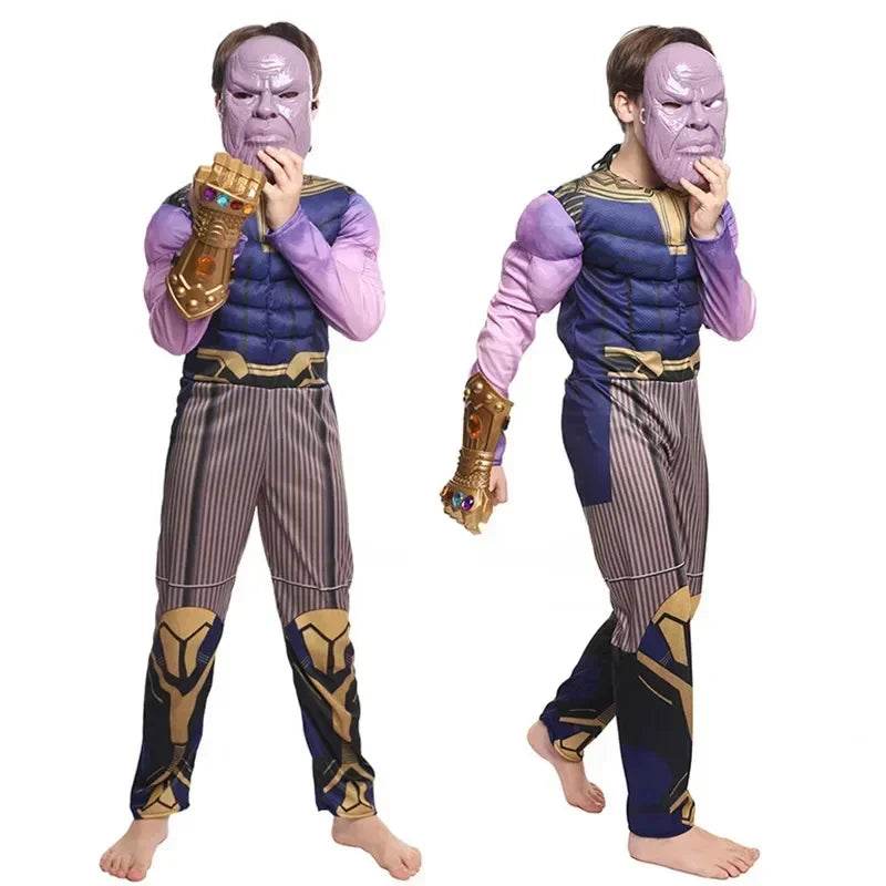 Premium Thanos Cosplay Costume Muscle Bodysuit For Kids - ToylandEU