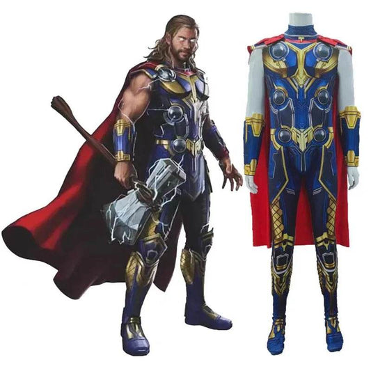 Premium Thor Odinson Cosplay Jumpsuit With Cape For Kids - ToylandEU