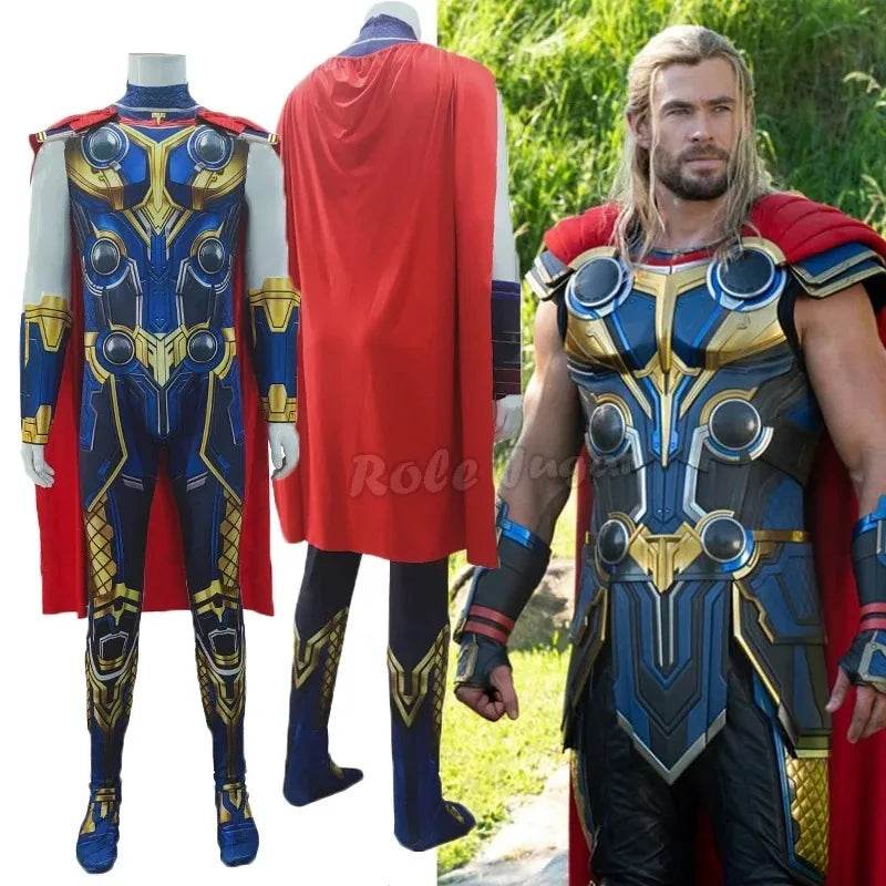 Premium Thor Odinson Cosplay Jumpsuit With Cape For Kids - ToylandEU