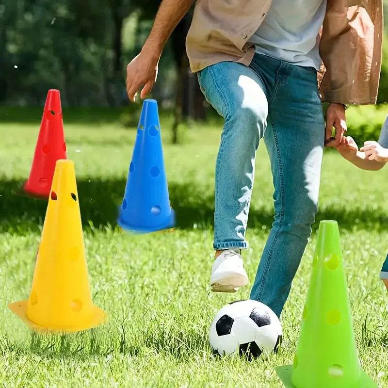 Premium Training Equipment 32cm Perforated Barrels Soccer Agility Cones - ToylandEU