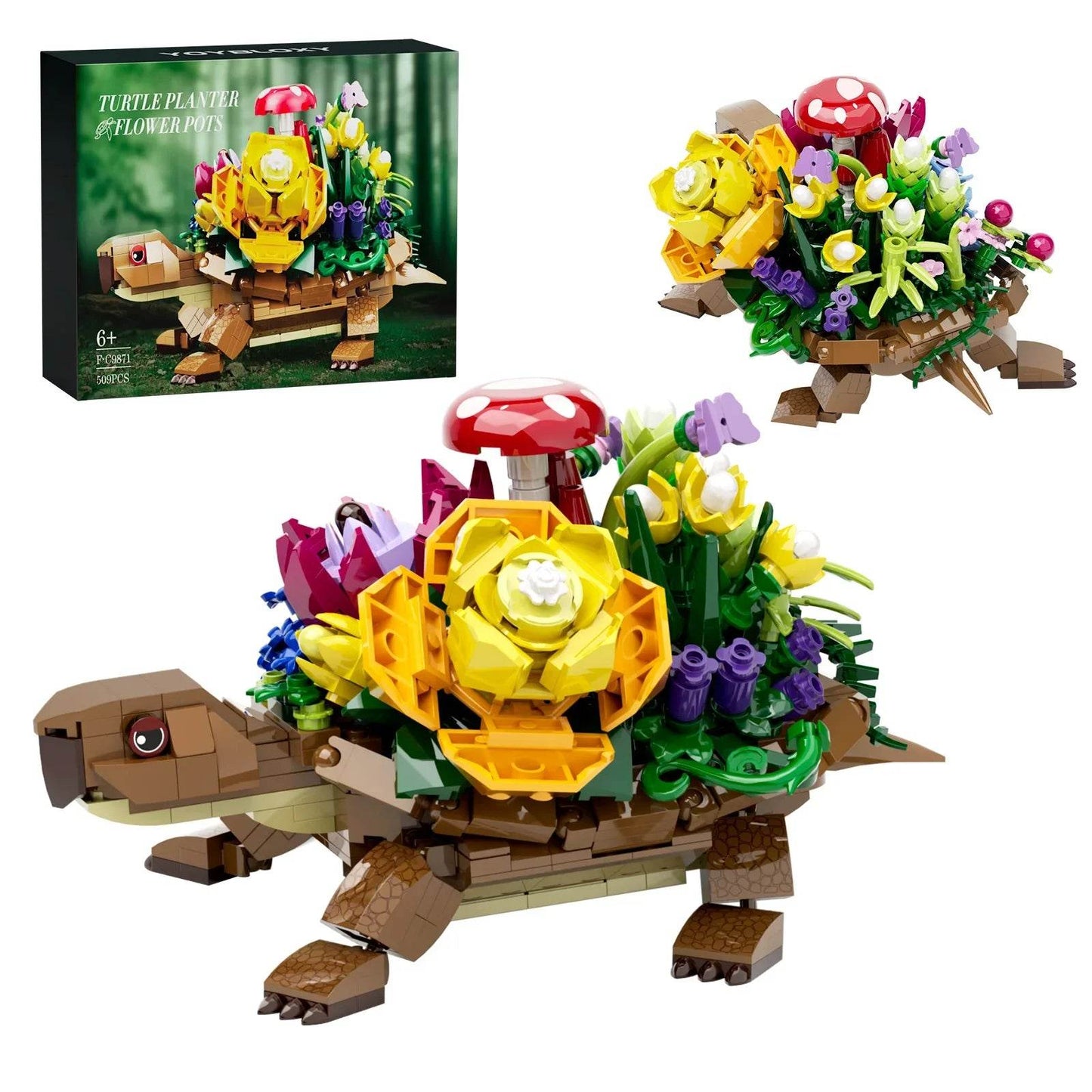 Premium Turtle Flower Planter Building Blocks For Kids - ToylandEU
