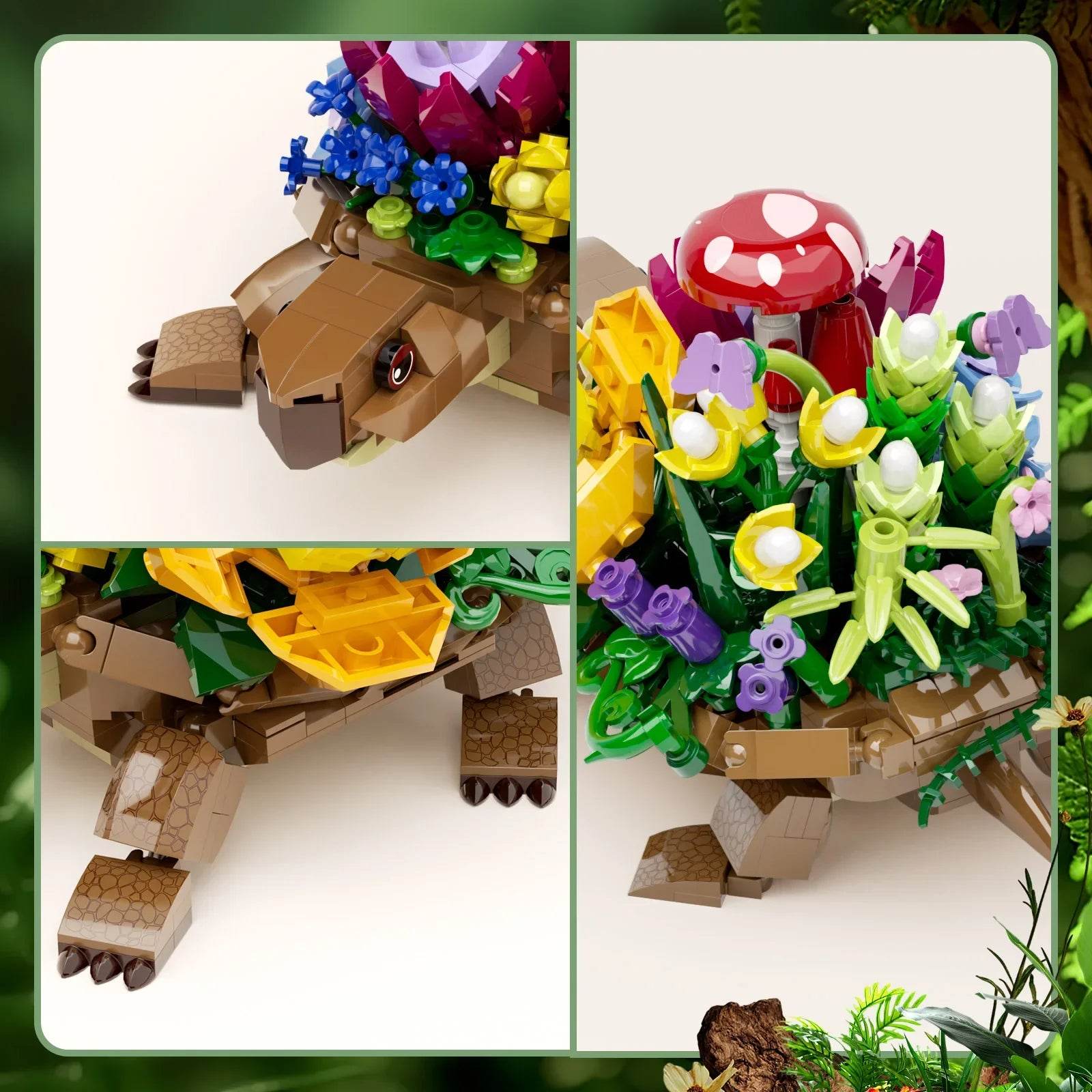 Premium Turtle Flower Planter Building Blocks For Kids - ToylandEU